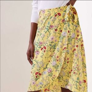 Loft Floral Wrap Skirt